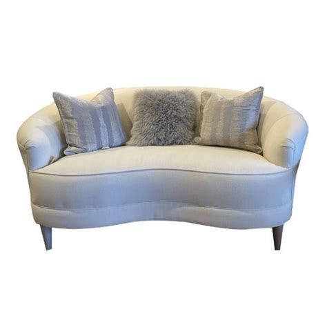 Shop Lillian August Curved Loveseat In Highland Beige Furniture Store