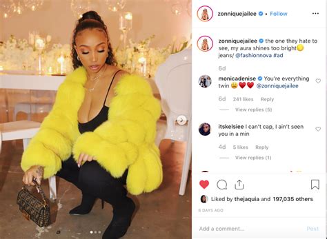 ‘glowing Af Zonnique Pullins Has Fans Going Gaga Over Her Latest Fit