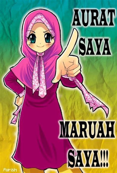 Gambar Ana Muslim Yang Paling Comel Colouring Mermaid Anime Muslim