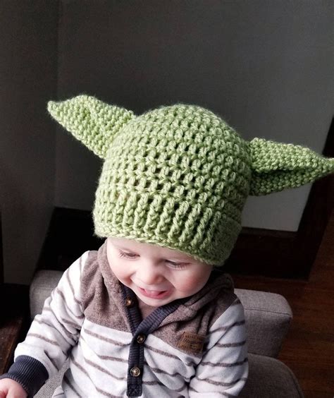 Baby Yoda Hat Mandalorian Preemie Newborn Toddler Grogu Etsy