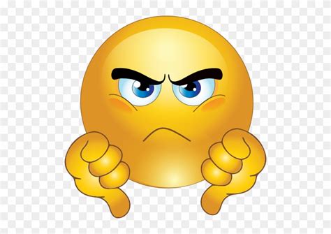 Annoyed Smiley Emoticon Clipart Royalty Free Public Thumbs Down Emoji