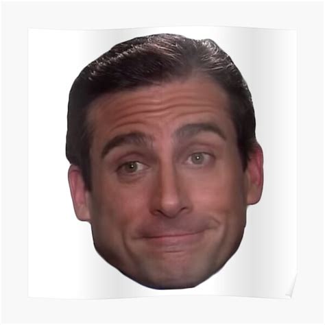 Michael Scott Funny Face Posters Redbubble
