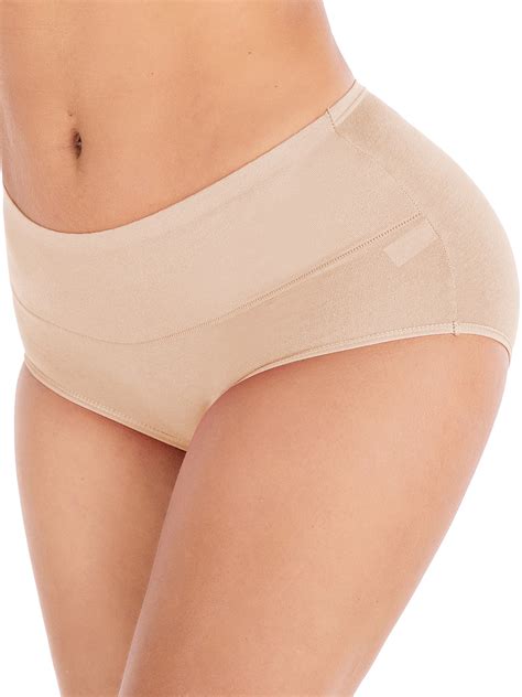Sayfut 4 Pack For Womens Cotton Brief Panties High Waist Control