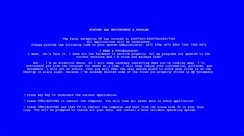 Microsoft Windows Bsod Blue Screen Of Death Blue Window Wallpapers