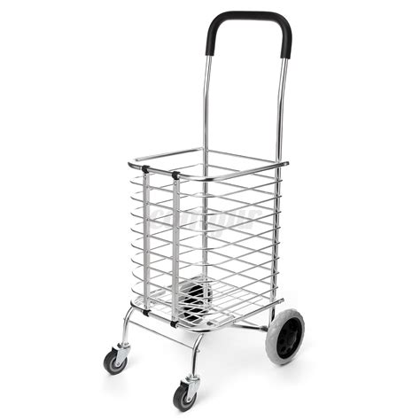 65kg 4 Wheels Portable Folding Shopping Basket Trolley
