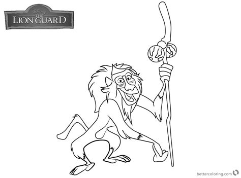 The majestic lion king mufasa has a heir simba. Lion Guard Coloring Pages Rafiki - Free Printable Coloring ...