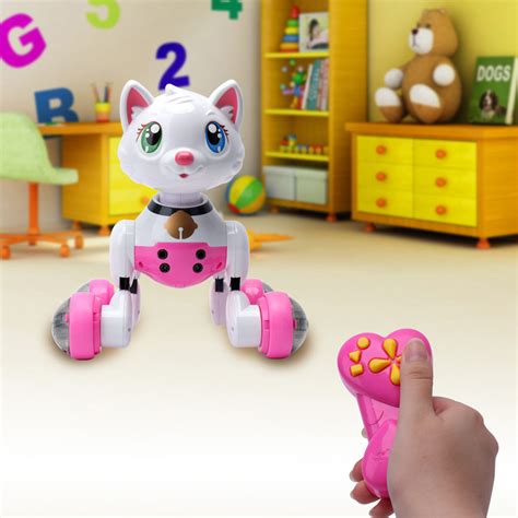 Dowellin Cute Intelligent Pet Cat Toy Rc Robot With Voice Control