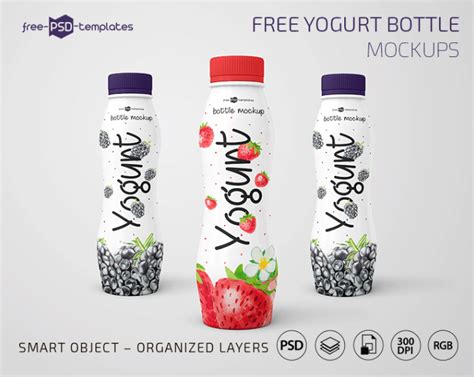 yogurt bottle psd mockup    designhooks