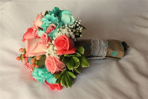 Your bouquet deserves baseballs, buttons, and butterflies. bridesmaid bouquet for Tiffany blue (turquoise, aqua ...