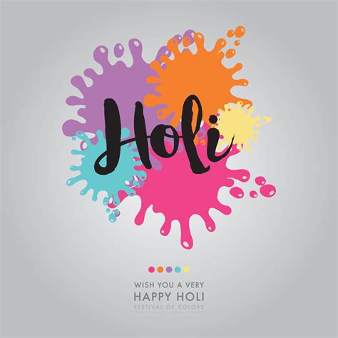 Holi Lettering With Color Spots 190716 Vector Art At Vecteezy
