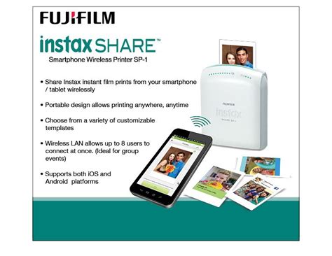 Fujifilm Instax Share Sp 1 Wireless Smartphone Printer