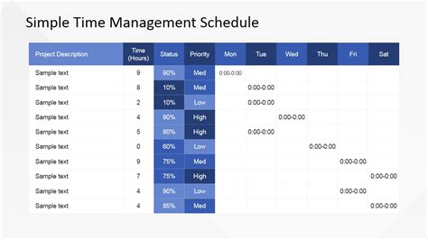 Flat Design Timetable Powerpoint Template Slidemodel
