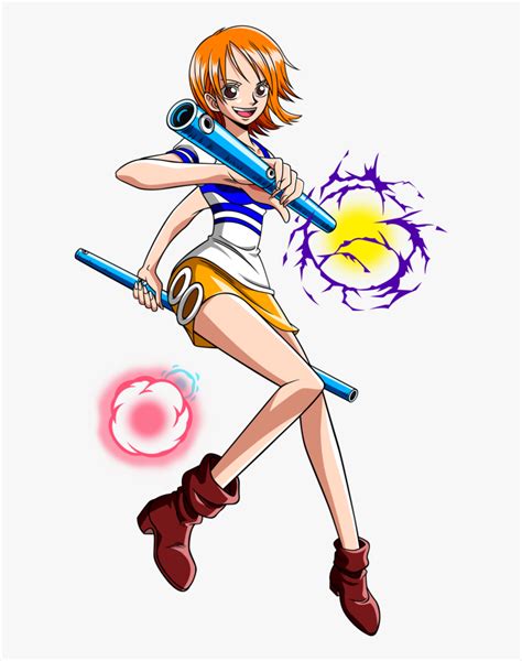 Nami Clima Tact Hd Wallpaper One Piece Nami Fighting Hd Png Download
