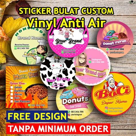Jual Cetak Stiker Label Kemasan Sticker Vinyl A Anti Air Tanpa Minimal Order Indonesia Shopee