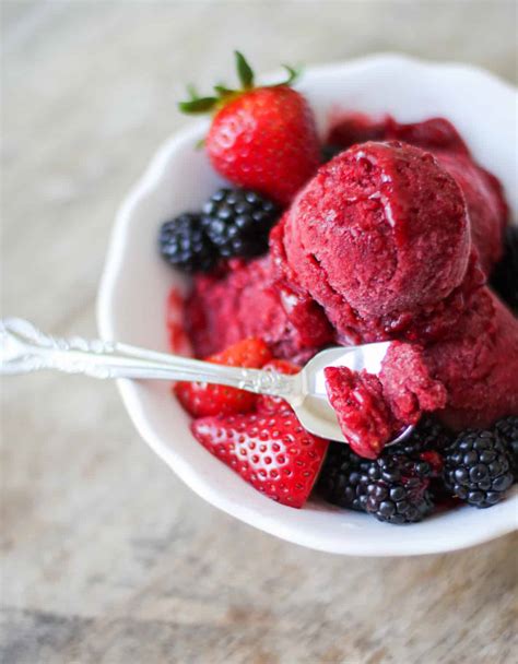 Strawberry Blackberry Sorbet The Little Epicurean