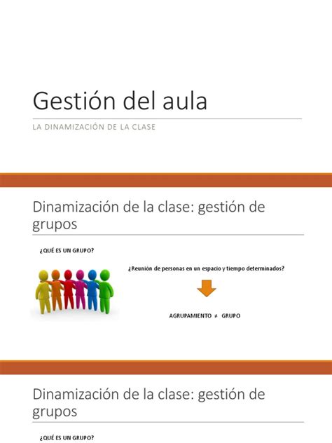 GestiÓn Grupos Tipos De Agrupamientos Pdf Aprendizaje Salón De