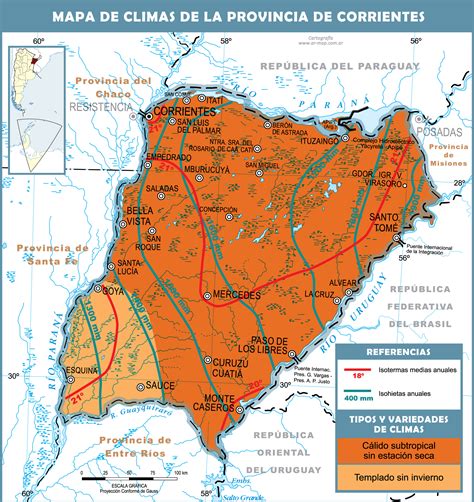 Climatic Map Of The Province Of Corrientes Ex