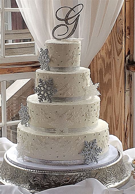 Snowflake Wedding Cake Winter Wedding Cake Winter Wonderland Wedding