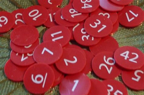 Supply Numbered Chips Red Plastic White Numbers By Cozystudio
