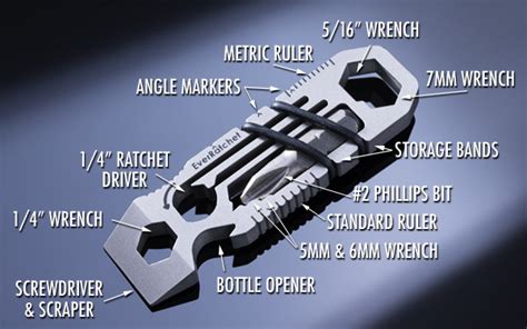 Everratchet Keychain Multi Tool With A Ratchet Driver