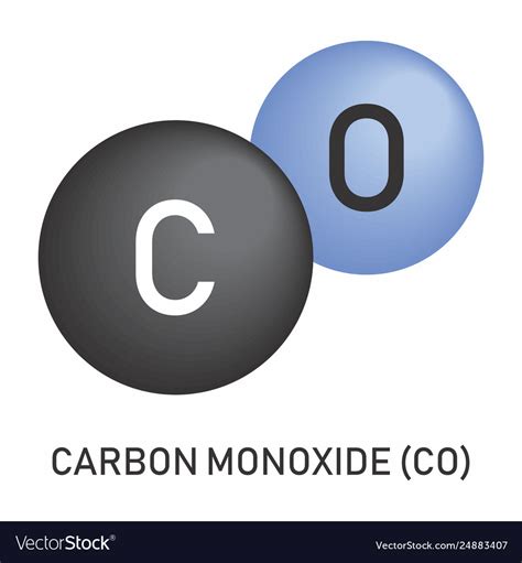 Carbon Monoxide Molecular Formula Royalty Free Vector Image