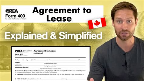 Agreement To Lease Ontario Orea Form 400 Explained And Simplified Youtube