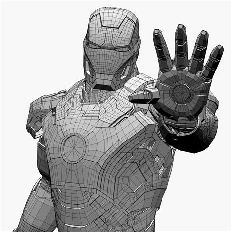 Iron Man Avengers Age Of Ultron Mark 43 3d Model Game Ready