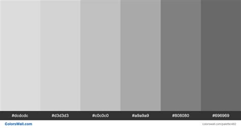 Shades Of Gray Short Palette Hex Rgb Codes