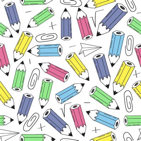 Free Vector Pencil Pattern Background