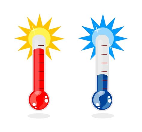 Premium Vector Cold And Hot Icon Vector Temperature Illustration Sign