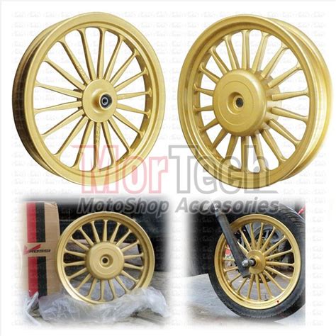 Jual Velg Pelek Racing Tapak Lebar Rossi Galaxy Daytona Vario Karbu Palang Balok Gold