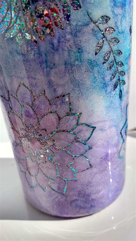 glitter tumbler alcohol ink peekaboo tumbler custom etsy