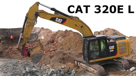 Cat 320e L Excavator In Action Caterpillar Bagger In Bremen An Der