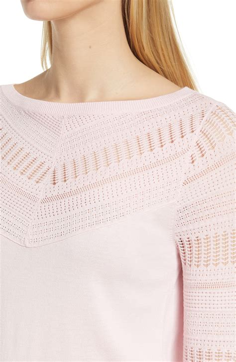 Halogen Boatneck Pointelle Sweater Nordstrom