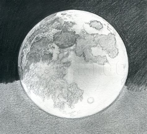 How To Draw The Moon Step By Step Drawing Guide By Finalprodigy