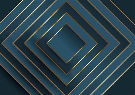 Abstract Elegant Background With Square Design In Blue And Gold 597477