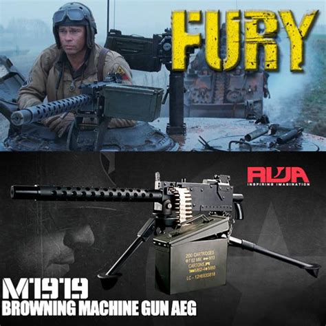Fury Mitrailleuse M1919 Browning Officielle Tout En Metal Tout