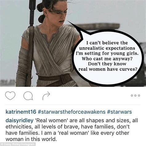 Star Wars Daisy Ridley Hits Back At Instagram Body Shamer Who