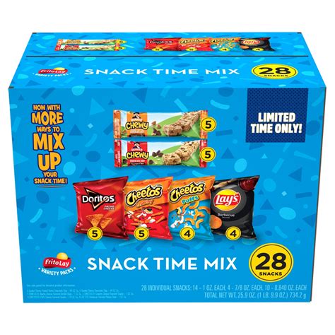 Frito Lay Snack Time Mix Variety Packs 28 Count 259 Oz