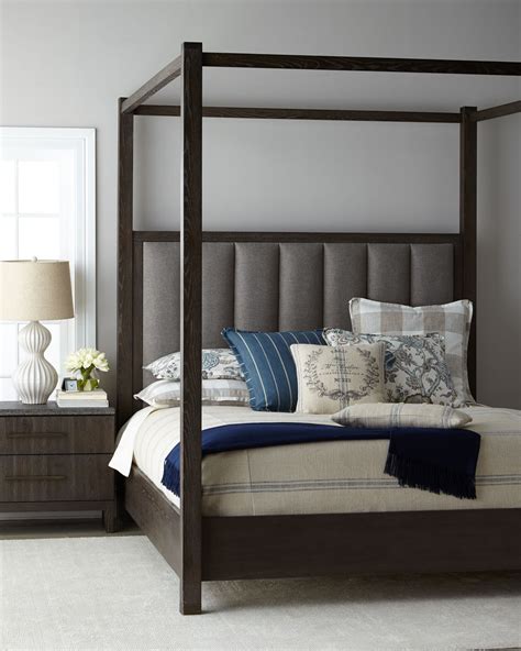 Hooker Furniture Liesel Tufted California King Canopy Bed Neiman Marcus