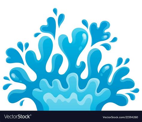 Water Splash Theme Image 1 Vector Image On Vectorstock Cartoon Clip