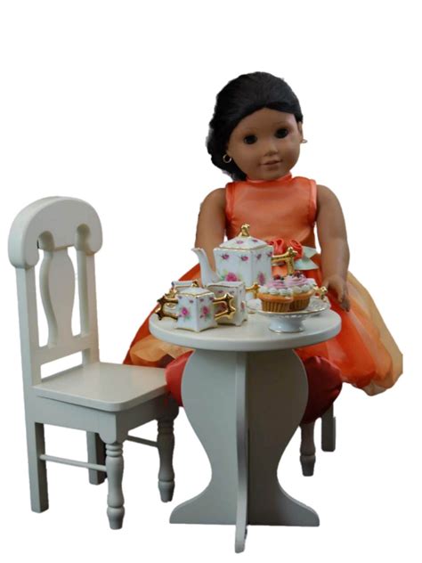 Cafe Table And Chair Set For 18 Inch American Girl¨ Dolls Fits 18 Doll Accessories And Furniture