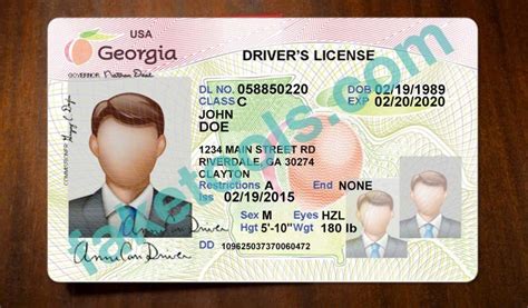 Georgia Driver License Psd Template V1 Psd Templates Drivers