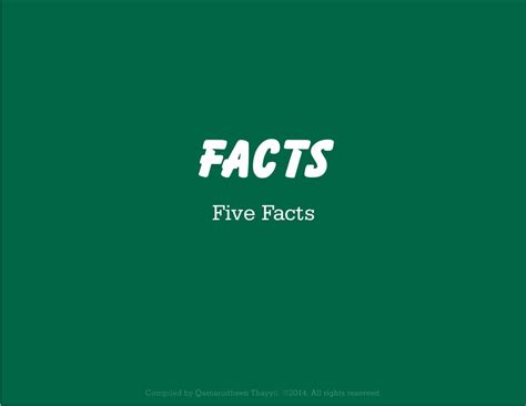 Facts Five Facts