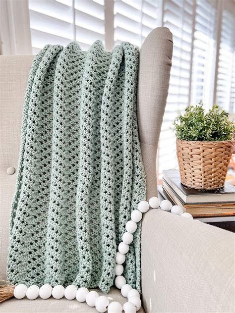Heirloom Baby Blanket Crochet Pattern Modern Ripple Easy Afghan
