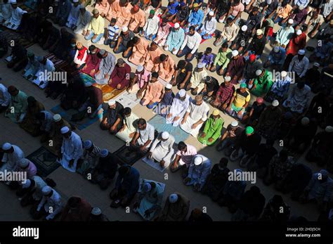 Muslims At Friday Jummah Prayer At The Mosque Premises Of Hazrat