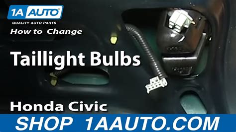 How To Change Taillight Bulbs 1996 2000 Honda Civic Sedan 1a Auto