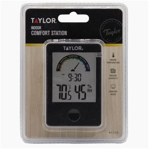 Taylor Indoor Comfort Station Level Hygrometer Digital Thermometer