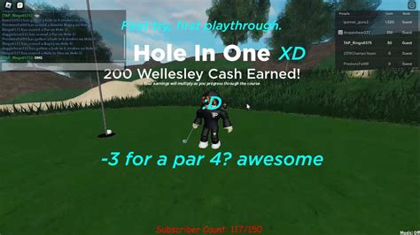 First Hole In One In Wellesley Golf Roblox Youtube