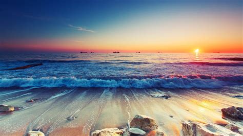 4k Sunset Beach Wallpaper 76 Sunset Beach Wallpapers On Wallpaperplay
